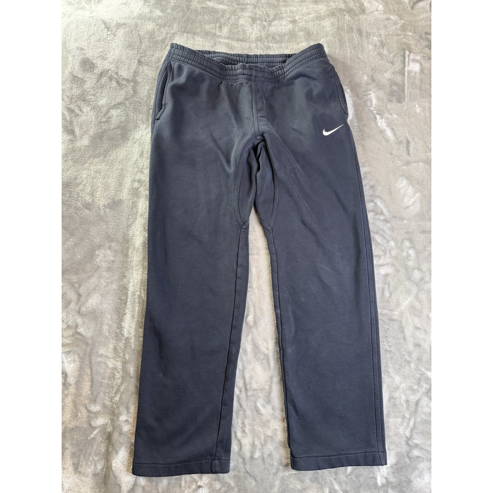 Nike Mens Activewear Sweatpants Dri Fit Drawstring Straight Leg Blue Size M
